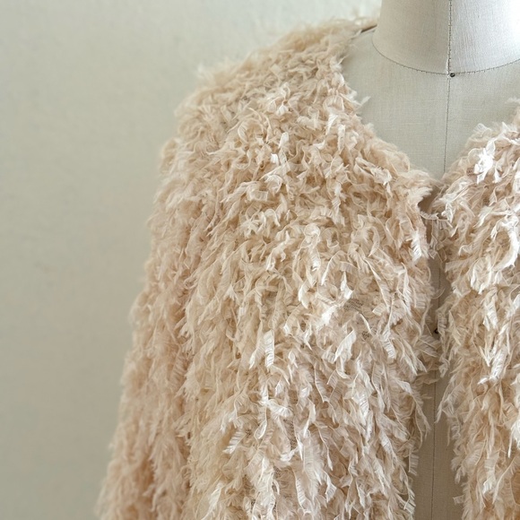 Shaggy cream cardigan bohemian festival jacket size s|m - Picture 10 of 10